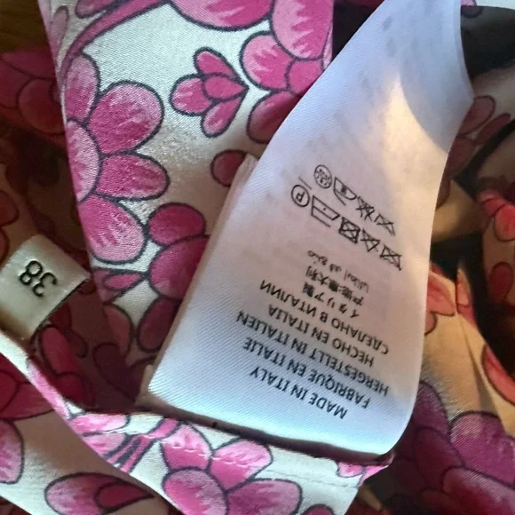 Gucci Pink and Black Floral Long Sleeve Dress - Picture 5 of 5